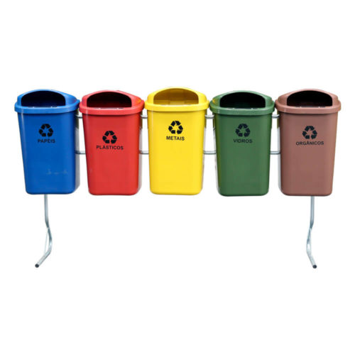 Conjunto Para Coleta Seletiva De 40L ou 50L Com 4, 5 ou 6 Lixeiras