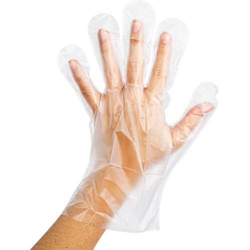 LUVA DESCARTÁVEL DE PLÁSTICO