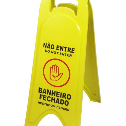 Placa Sinalizadora ¨BANHEIRO FECHADO¨