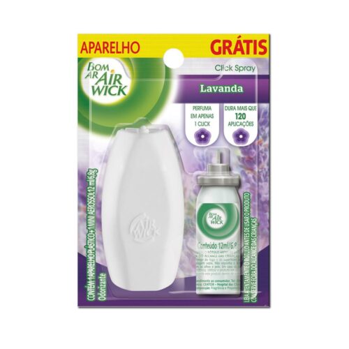 AROMATIZANTE BOM AR CLICK SPRAY APARELHO + REFIL 12 ML